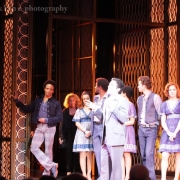Carole peeks out just after curtain call. Photo by Elissa Kline 