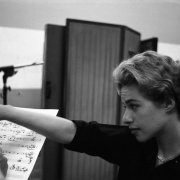 Carole in command, RCA Studio in New York City 1959. Photos Courtesy of Sony Music Entertainment Archive