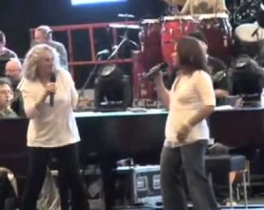 Carole King and Gloria Estefan rehearse for MGM Foxwoods show